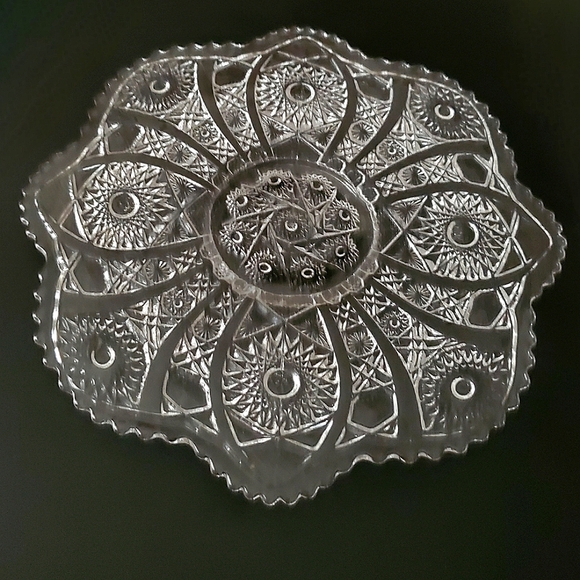 🎂13" "Daisy and Button" Footed Cake 🎂 🥮 Plate Serving Plate by Imperial Glass - Picture 11 of 11